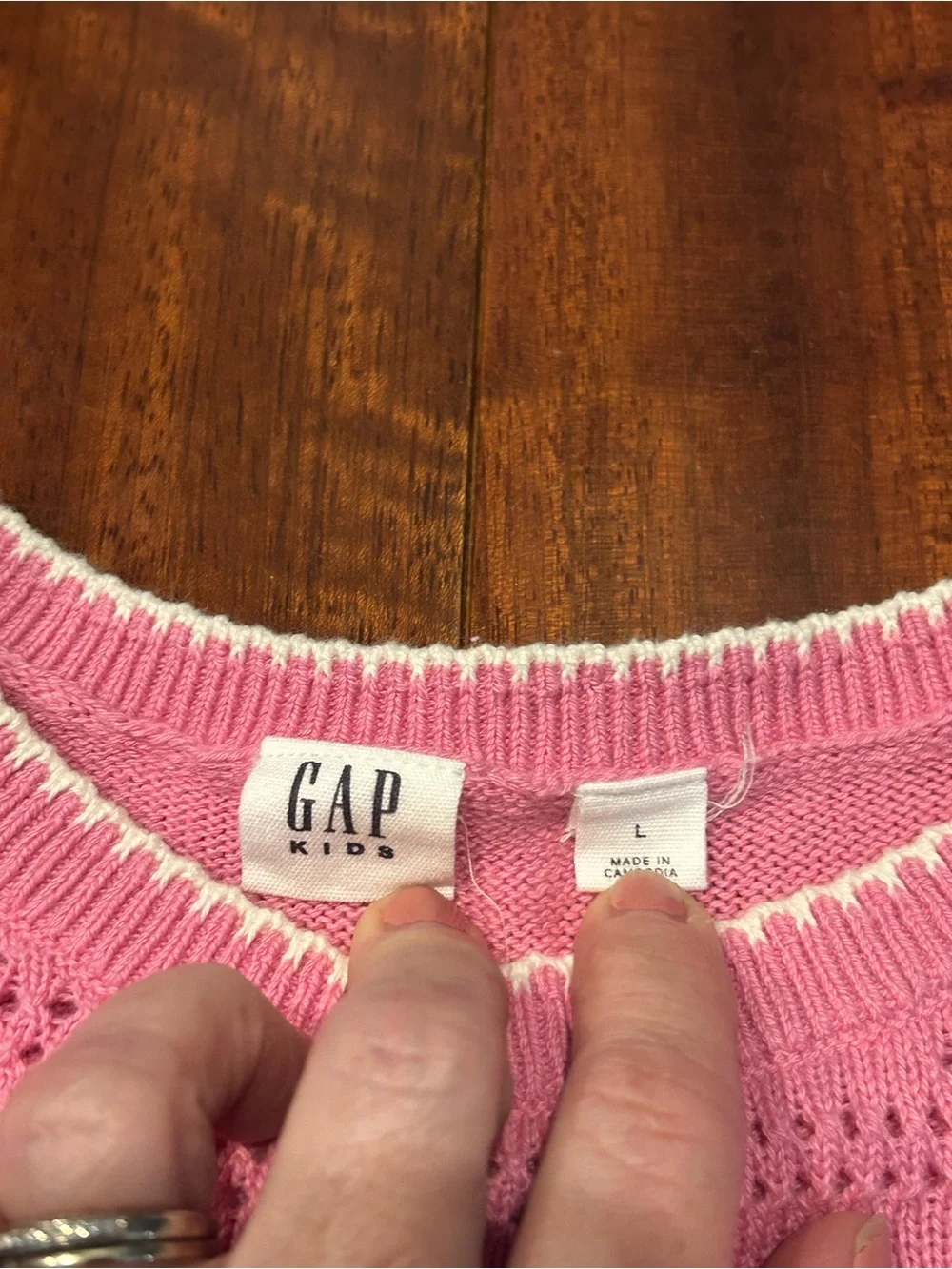 GAP Girls Pink Short Sleeve Knit Sweater Top Cottagecore Coquette